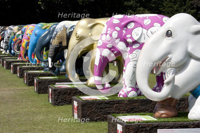 Elephant Parade, Royal Hospital, Chelsea, London, 2010. Artist: Derek Kendall.