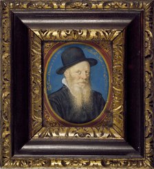 Elderly Man in a black Hat, 1588. Artist: Isaac Oliver I.