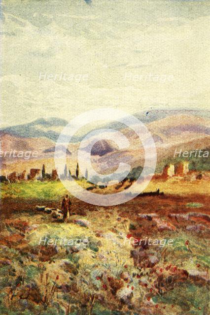 'Ruins of Sardis - Revelations. iii. 1.', c1924. Creators: James Clark, Henry A Harper.