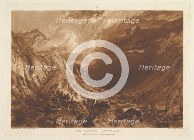 Ben Arthur, Scotland (Liber Studiorum, part XIV, plate 69), January 1, 1819. Creator: JMW Turner.
