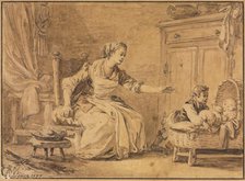 Maternal Solicitude, 1777. Creator: Jean Baptiste Le Prince (French, 1734-1781).