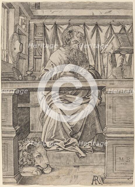 Saint Jerome in His Study, c. 1510. Creator: Giovanni Antonio da Brescia.
