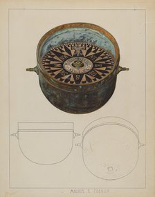 Ship's Compass, c. 1937. Creator: Magnus S. Fossum.