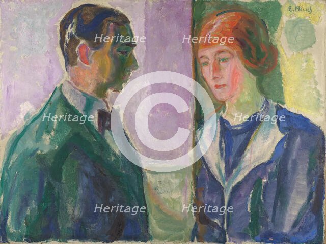 Käte and Hugo Perls, 1913. Creator: Munch, Edvard (1863-1944).