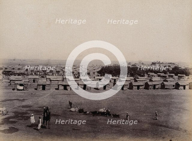A segregation camp, Karachi: aerial view, 1897. Creator: Unknown.