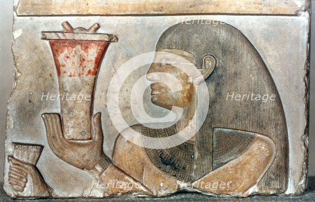 Detail of a bas relief from El-Bahrain, Egypt, 22nd-20th century BC. Artist: Unknown