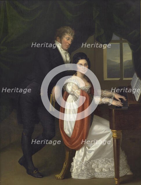 The music lesson, 1826. Creator: Rieder, Wilhelm August (1796-1880).