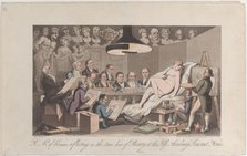R.A.'s of Genius Reflecting on the True Line of Beauty, at the Life Academy Somers..., June 1, 1824. Creator: Thomas Rowlandson.