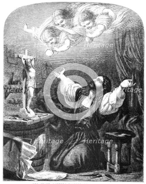 "The Ivory Carver" - painted by E. H. Wehnert, 1857. Creator: Unknown.