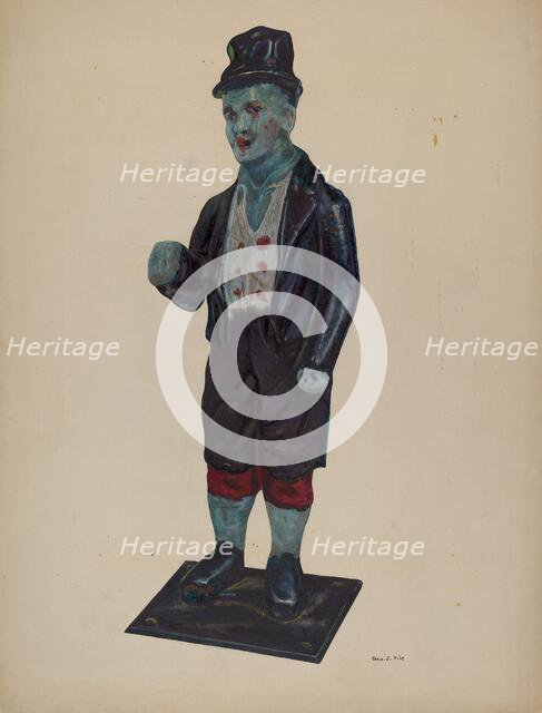 Hitching Post, c. 1938. Creator: George File.