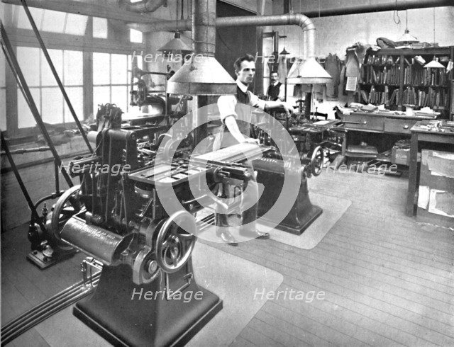 'Monotype Casters and Stereotype Department', 1919. Artist: Unknown.