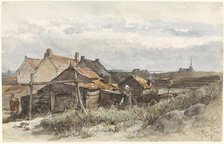 Fishing Family Houses in Scheveningen, 1873. Creator: Johannes Bosboom.