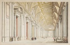 The Portico of St. Peter's in Rome. Creator: Francesco Pannini.