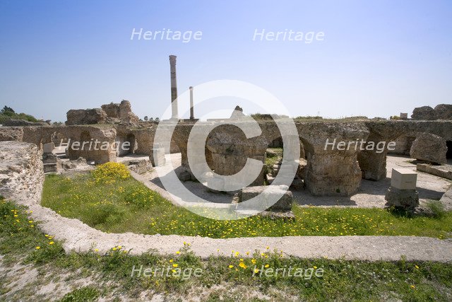 The Baths of Antoninus Pius at Carthage, Tunisia. Artist: Samuel Magal