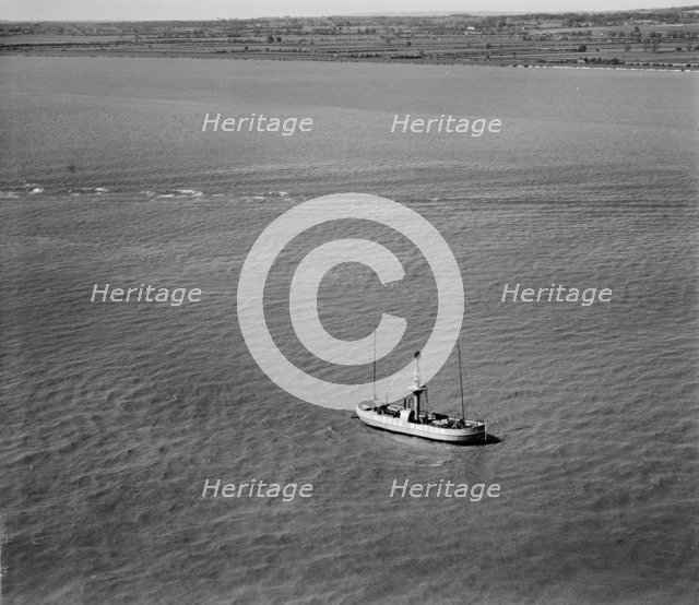 Middle Whitton Lightship on the River Humber, East Riding of Yorkshire, 1948. Artist: Aerofilms.