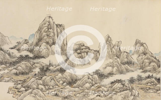 Traveling to the Southern Sacred Peak (image 18 of 28), between c1700 and c1800. Creator: Zhang Ruocheng.