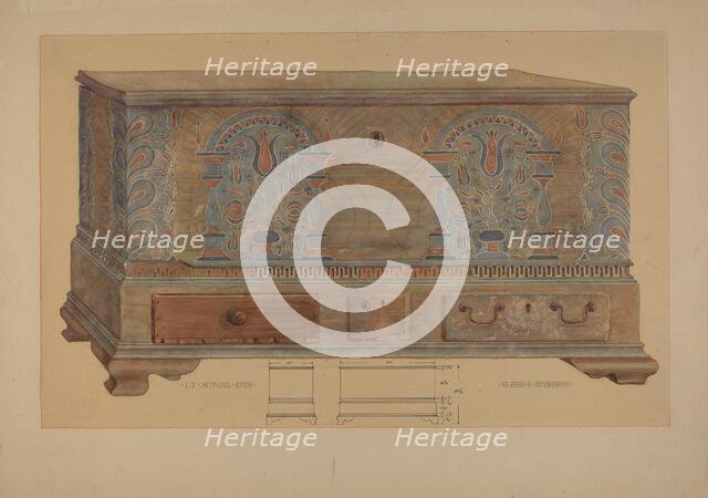 Pa. German Chest, 1935/1942. Creator: Elmer G Anderson.