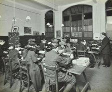 Typewriting class, Hammersmith Commercial Institute, London, 1913. Artist: Unknown.