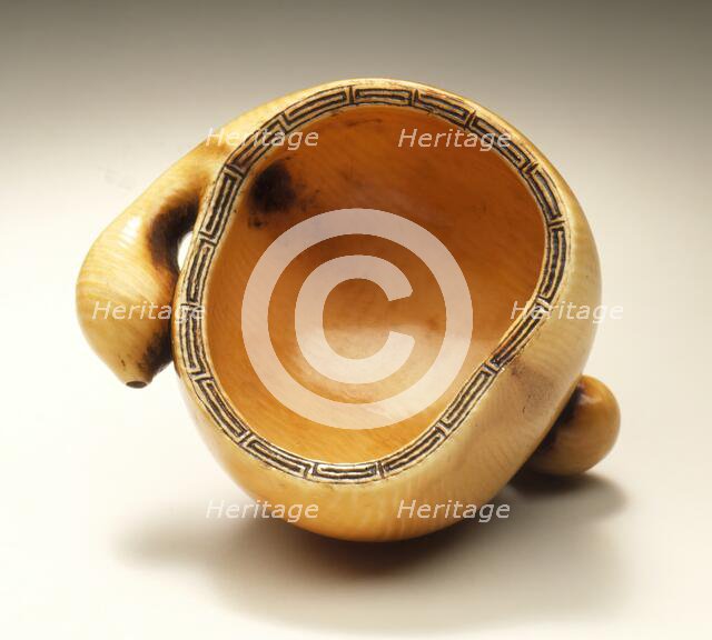 Gourd-Shaped Sake Cup, Mid-19th century. Creator: Ohara Mitsuhiro.