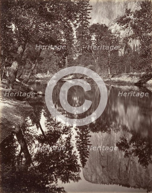 Mirror View of El Capitan, Yosemite, ca. 1872, printed ca. 1876. Creator: Attributed to Carleton E. Watkins.