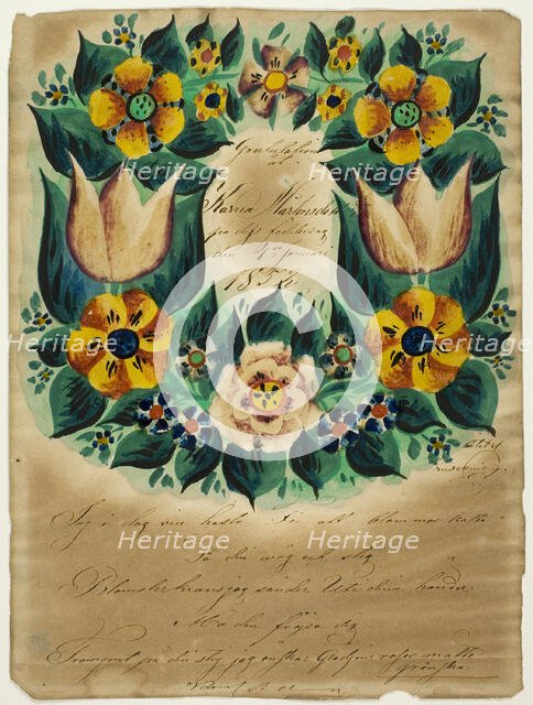 Letter of Congratulations to Karna Martensdottir, n.d. Creator: Unknown.