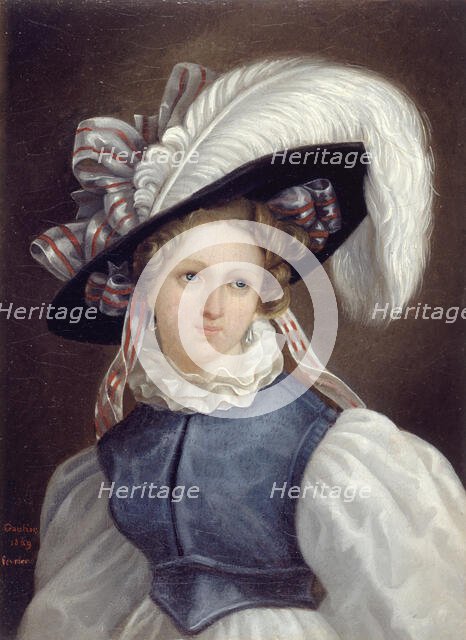 Portrait of a woman, 1829. Creator: Theophile Gautier.