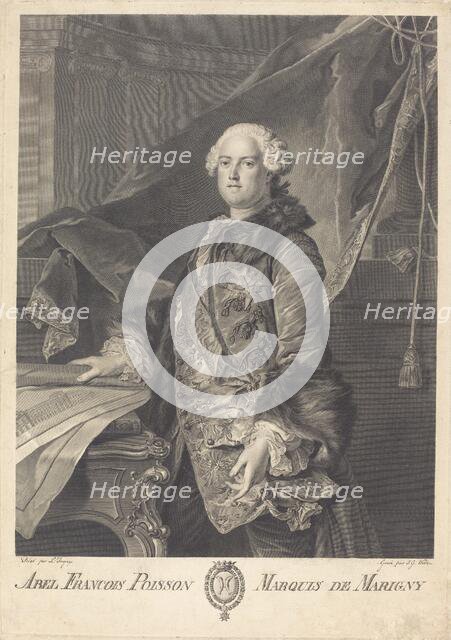 Abel Francois Poisson, Marquis de Marigny. Creator: Johann Georg Wille.