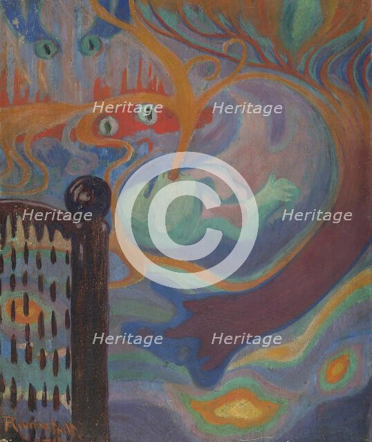 A squeaky bed, 1913. Creator: Yrjo Ramstedt.