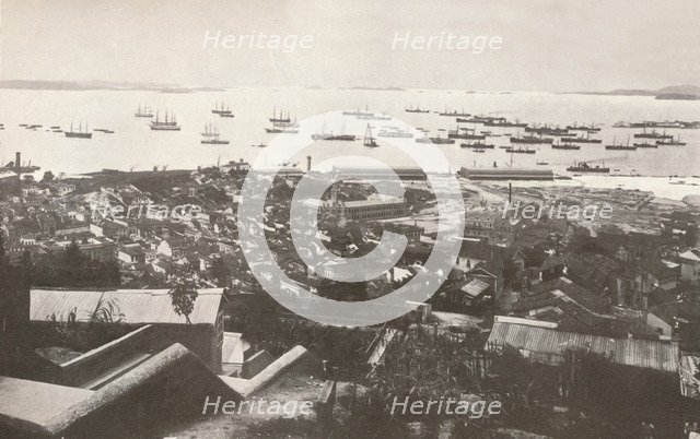 'A view of the new quays at the time of construction', 1914. Artist: Unknown.