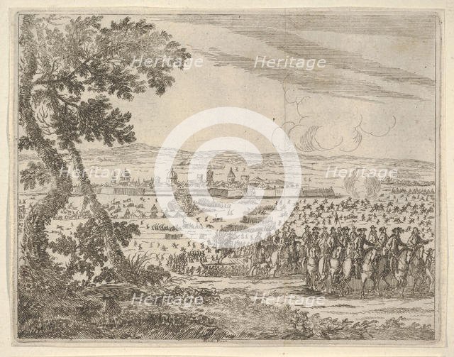 Francesco I d'Este Dissolved the Siege of Reggio, from L'Idea di un Principe ed Eroe Crist..., 1659. Creator: Bartolomeo Fenice.