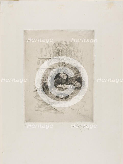 Portrait of Eduardo Zamaçois, Spanish Painter, n.d. Creator: Mariano Jose Maria Bernardo Fortuny y Carbo.