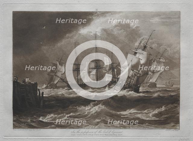 Liber Studiorum: Ships in a Breeze. Creator: Joseph Mallord William Turner (British, 1775-1851).