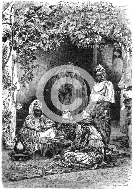 An Arab family of Tlemcen, Algeria, c1890.  Artist: Bertrand