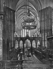 Interior of Christ Church Cathedral, Dublin, Ireland, 1924-1926.Artist: Valentine & Sons Ltd