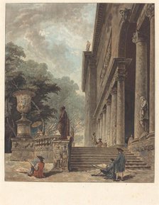 Colonnade et Jardins du Palais de Medici (Colonnade and Gardens of the Palazzo Medici), c. 1776. Creator: Jean Francois Janinet.