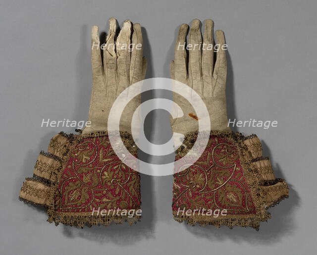 Pair of Men's Gloves, England, 1600/50. Creator: Unknown.