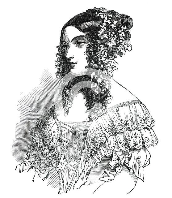 Paris Fashions for June - Ball Dress, 1850. Creator: Unknown.