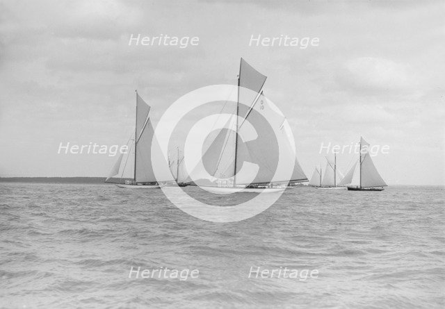 Start for the King's Cup yacht race, 1913. Creator: Kirk & Sons of Cowes.