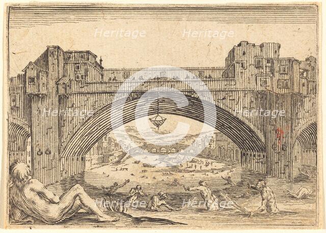 Ponte Vecchio, Florence, c. 1622. Creator: Jacques Callot.