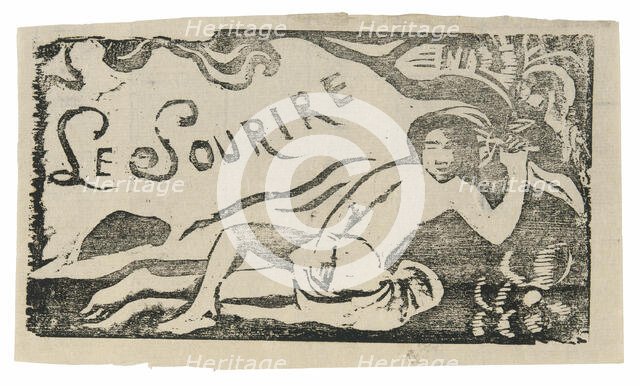 Tahitian Woman, headpiece for Le sourire, 1899/1900. Creator: Paul Gauguin.