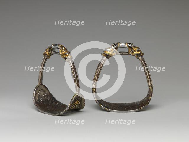 Stirrup, Mongolian or Tibetan, 16th-17th century. Creator: Unknown.