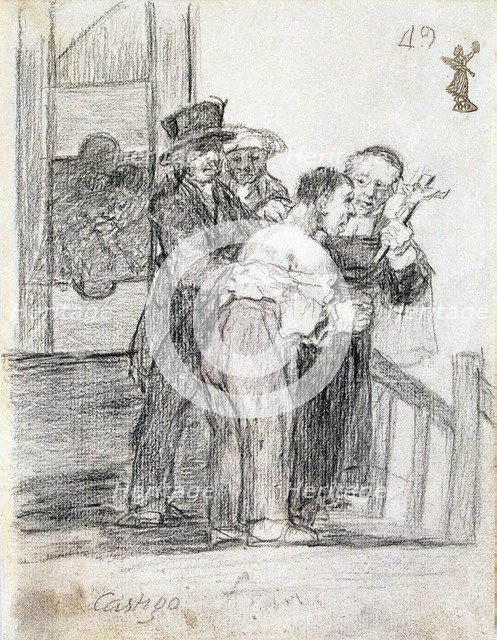 'French Penalty', between 1824 and 1828.  Artist: Francisco Goya