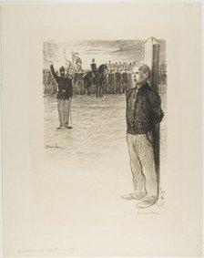 Civil Rehabilitation and Military Execution, December 1897. Creator: Theophile Alexandre Steinlen.