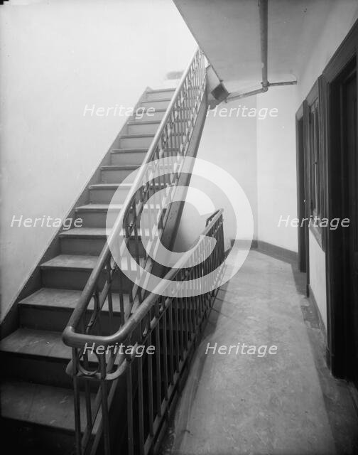 Stairway and hall, tenement, New York City, between 1900 and 1910. Creator: Unknown.