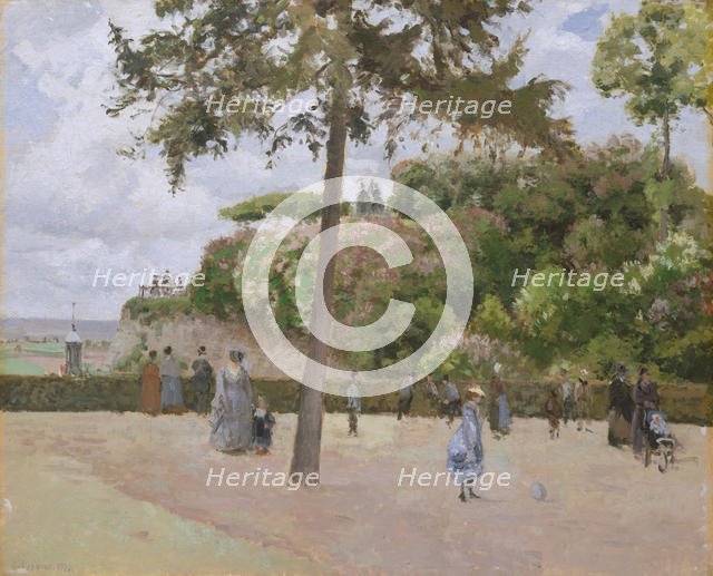 The Public Garden at Pontoise, 1874. Creator: Camille Pissarro.