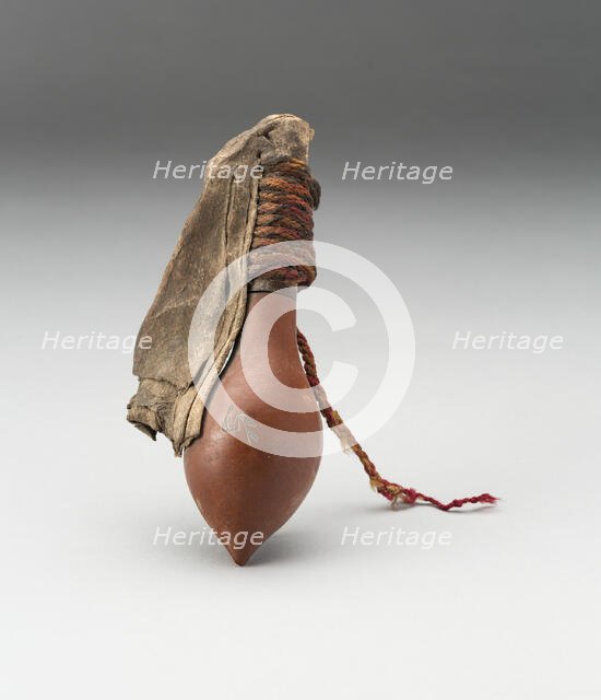Lime Container with Snake Skin Wrapping, A.D. 1000/1470. Creator: Unknown.