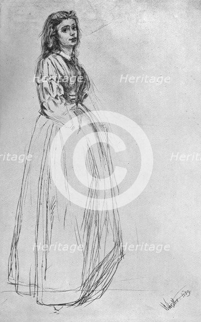 'Fumette, Standing' 1859 (1904).Artist: James Abbott McNeill Whistler