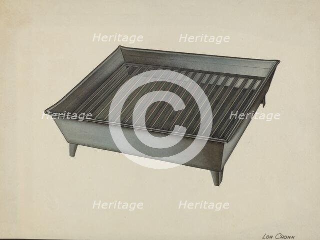Shaker Tin Dish Drainer, c. 1941. Creator: Lon Cronk.