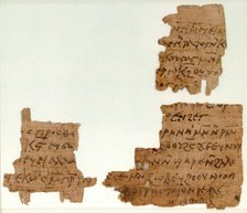 Papyrus Fragments of a Letter, Coptic, 7th century. Creator: Unknown.