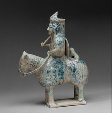 Mounted Hunter with Cheetah, Jazira (or Iran?), 12th-early 13th century. Creator: Unknown.